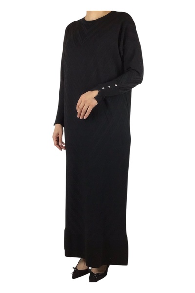 ECE GİYİM Women's Low Sleeve Patterned Knit Dress