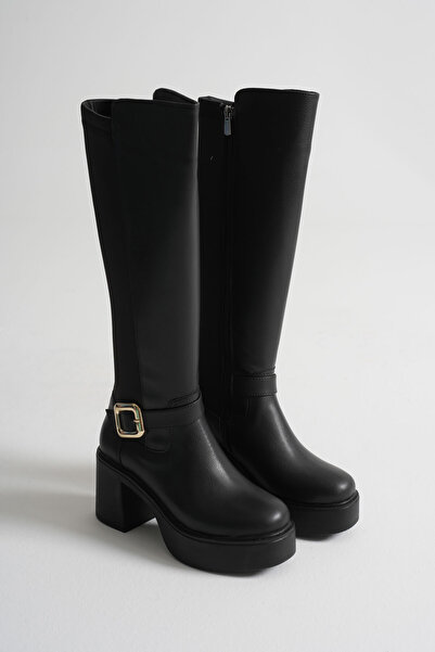 Zerenyus Woly Premium Women's Daily Black Buckle Boots