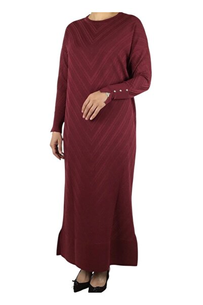 ECE GİYİM Women's Low Sleeve Patterned Knit Dress