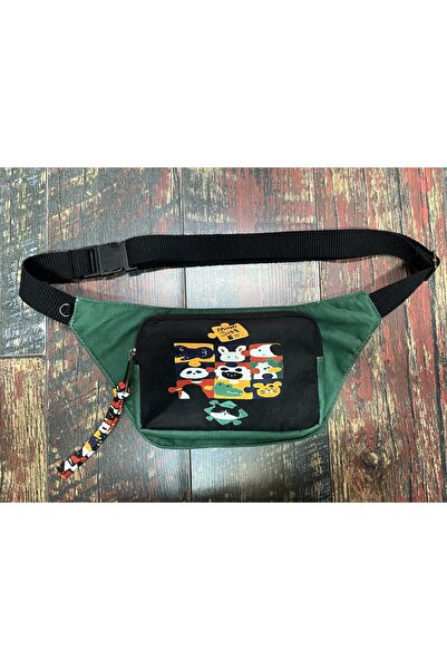 Street Bag Ethnic Authentic Animal Pattern Casual Travel Waist Bag Multi-Pocket Water Resistant Waterproof