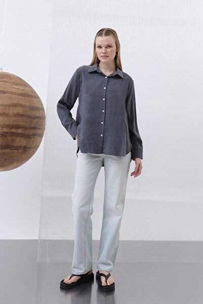 Byelmira Women's Modal Shirt Anthracite