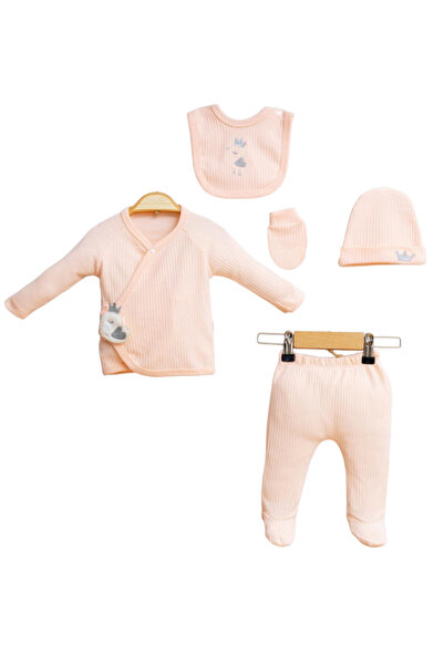 Dumledo Salmon Hospital Discharge¥Idoğan 4-Piece Baby Girl Set