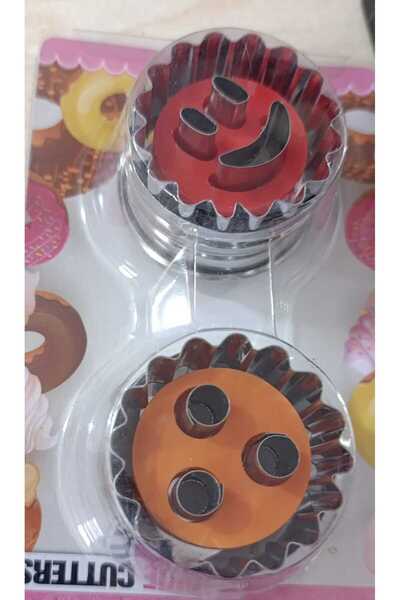 ÇEÇEN HOME Smiling Face Stainless Steel Cookie Set, Biscuit Mold Mini Biscuit Cutter