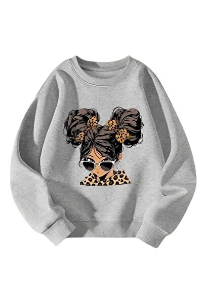 BEBEĞİME ÇORAP Girl's printed sweatshirt