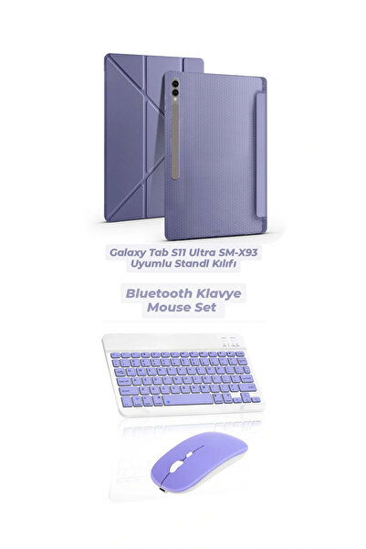 EHZ TEKNOLOJİ Galaxy Tab S11 Ultra SM-X930 Uyumlu Standlı Tablet Kılıfı + Blu...