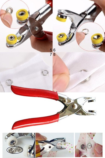 TechnoStation Pratik Düğme Çakma Pensesi Metal Çıtçıtlı Düğme Pensesi ve Düğm...