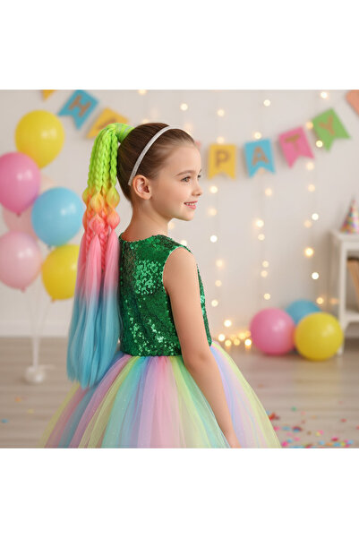 Afrodit Giyim Bn وذيل حصان مرن مضفر مسطح / ACM07