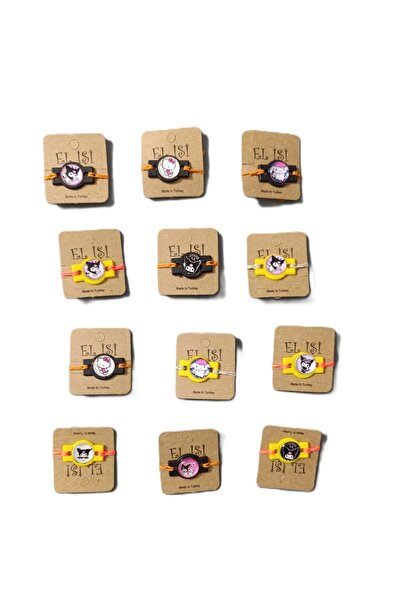 şahane parti 12 قطعة من الأساور ذات الطابع الخاص بكورومي وهيلو كيتي مع أداة ت...