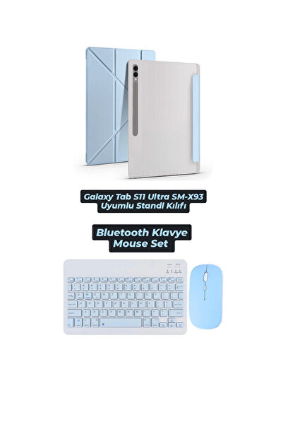 EHZ TEKNOLOJİ Galaxy Tab S11 Ultra SM-X930 Uyumlu Standlı Tablet Kılıfı + Blu...