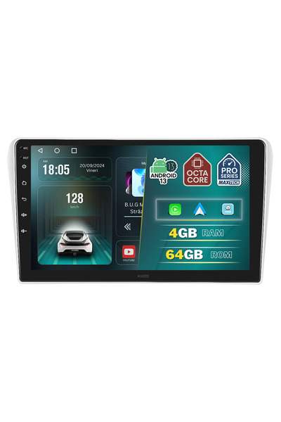 MaxTech Navigatie Toyota Avensis T25 (2002-2008) dedicata, 4 GB Ram 64 GB Rom OctaCore, Carplay & Android