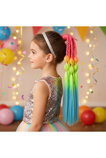 Afrodit Giyim Bn وذيل حصان مرن مضفر مسطح / ACM05