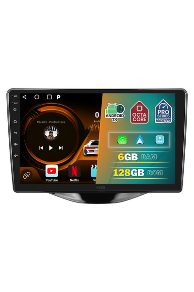 MaxTech Navigatie Toyota Aygo/Peugeot 108/Citroen C1 (2014-2022) dedicata, 6 GB Ram 128 GB Rom OctaCore