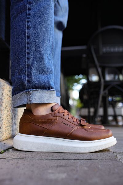 Zerenyus Flatline Premium Men's Sneakers Tan