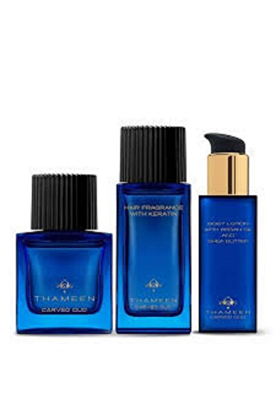 Thameen مجموعة تريجر كوليكشن كارفد عود (يو) أو دو بارفان 50 مل + عطر للشعر 50 مل