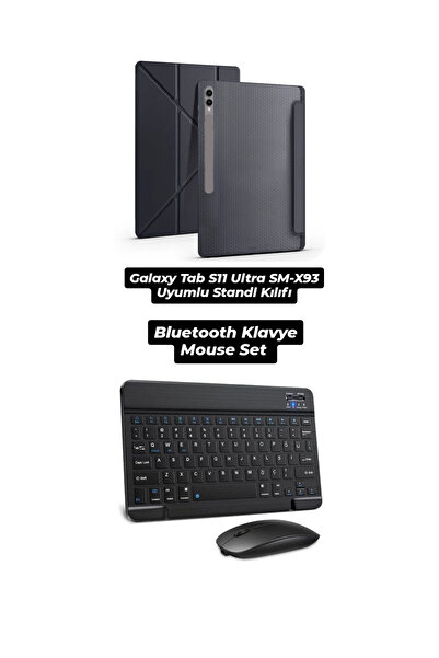 EHZ TEKNOLOJİ Galaxy Tab S11 Ultra SM-X930 Uyumlu Standlı Tablet Kılıfı + Blu...