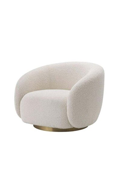soufa dibaj Side Chair Bouclé - 90x90x88 cm - White