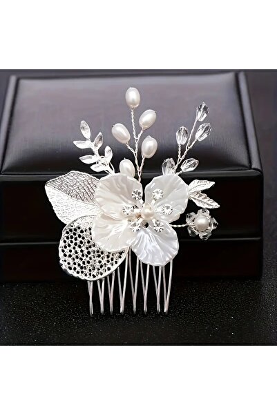 GlassySKY 1 Piece Stylish Floral Pearl Hair Accessory Wedding/Henna/Birthday/...