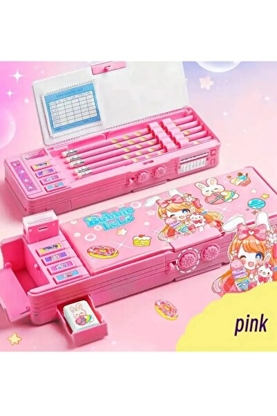 AYVİ Şifreli Kilitli Dönüştürülebilir Kalem Kutusu Güvenli Kapanışlı, Çok Fon...