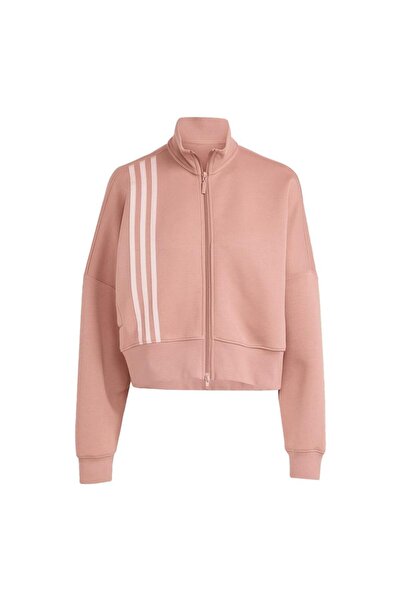 adidas Women's Pink Jacket 3 Stripes Zipup Jw3609