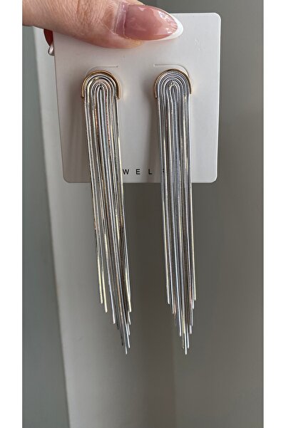 luxyansımalar Sparkling Long Earrings with Dangle