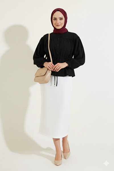 MODA Waist Gathered Skirt Top Shirt