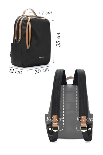 Derimod Women's Black Fabric Backpack 25Wbd24896F