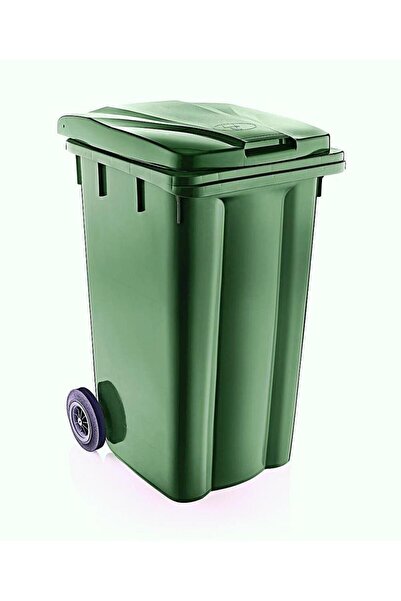 Omnipazar SY-6511 Eko Tekerlekli Kapaklı Plastik Çöp Konteyneri 240 lt Yeşil