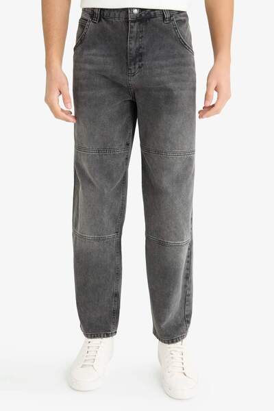 DeFacto Relax Fit Yırtık Detaylı Jean Pantolon E8420AX25AU