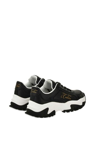 Versace Unısex Kaydırmaz Yüksek Taban Logo Detaylı Siyah Sneaker 79VA3SV6ZPB29-899