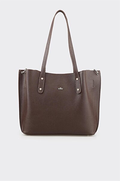 Elle Shoes Kahve Kadın Büyük Omuz Çantası