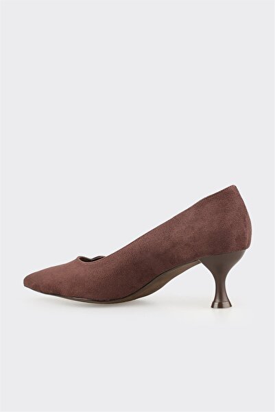 Elle Shoes Kahve Kadın Topuklu Ayakkabı