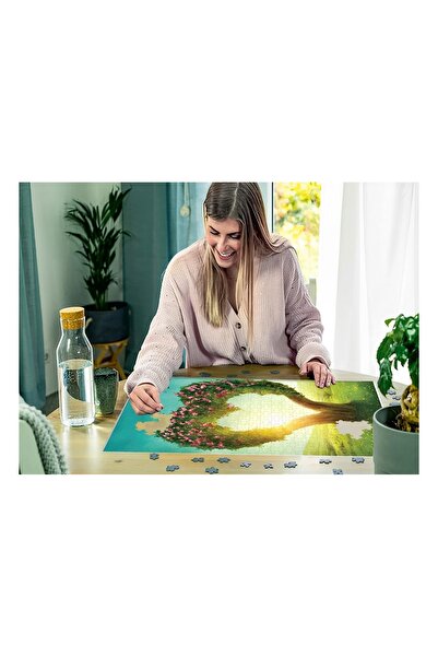 HALAMODO Heart Shaped Tree Jigsaw Puzzle, 1000 Pieces DIY Wooden Puzzle Kits Gift, 75X50Cm Home Decoration