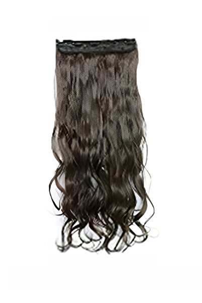 HALAMODO وصلات شعر صناعية للنساء بطول 20 بوصة و3/4 بوصة مع مشابك شعر مجعدة وم...