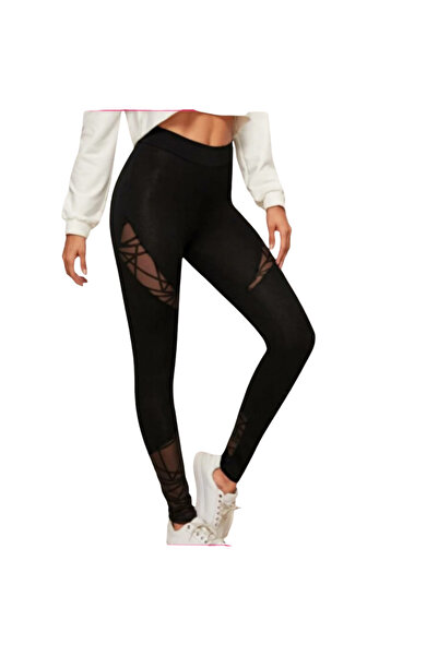 Fstyle Leggings with geometric mesh design
