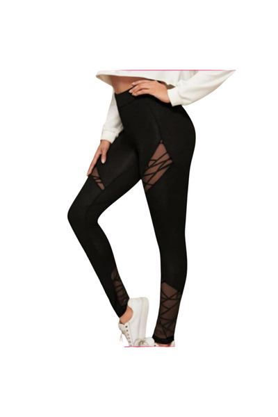 Fstyle Leggings with geometric mesh design