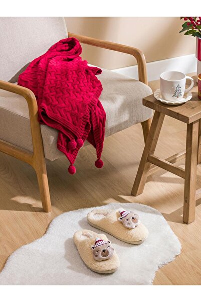 LC Waikiki Plush Women's House Slippers with Bear Figure (W5)