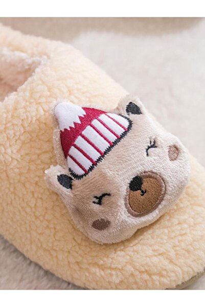 LC Waikiki Ayı Figürlü Pelüş Kadın Ev Terliği (W5)