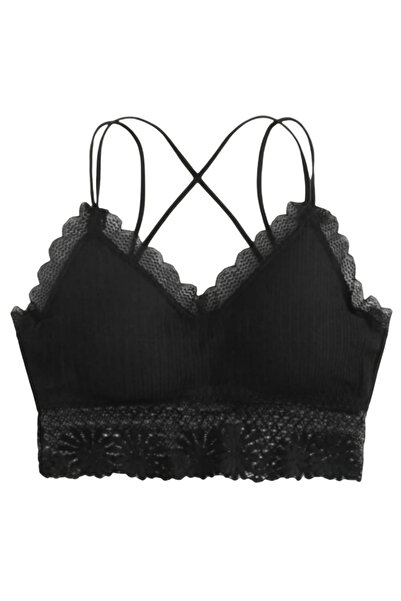 Fstyle Crisscross floral lace design bra, elegant design, comfortable to touch, cross design