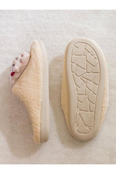 LC Waikiki Ayı Figürlü Pelüş Kadın Ev Terliği (W5)