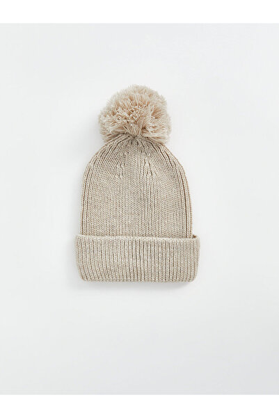 LC Waikiki Baby Boy Beanie with Pompom Detail - W4M143Z1