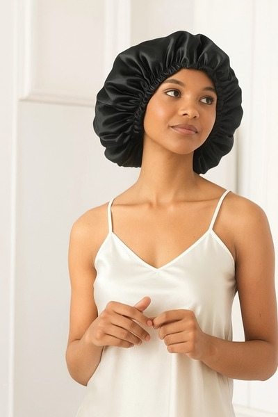 MOONS COSMETIC Çift Taraflı Saten Saç Bakım ve Uyku Bonesi Günlük Kullanıma Uygun