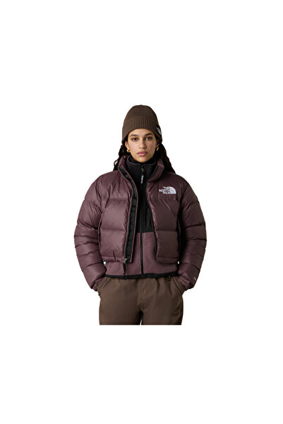 THE NORTH FACE W Nuptse Short Jacket Kadın Outdoor Montu (700 Dolgu Kaz Tüyü) NF0A5GGEBQ71 Gri