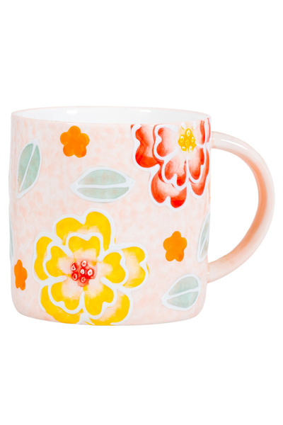 ONLY MUGS Cana ceramică Blossom Art – model floral pictat manual 300ml