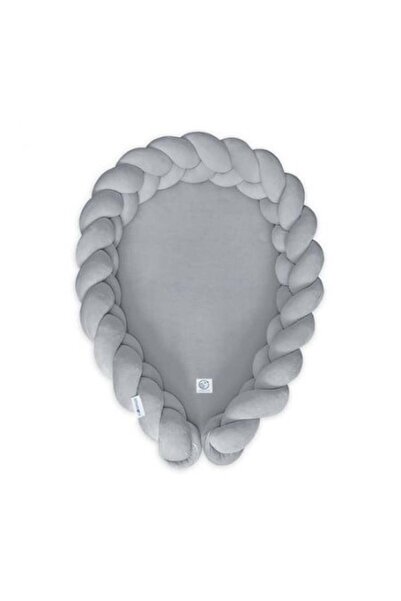 Sparrow Babynest 2 in 1 pentru copii, cu margini impletite, din bumbac catife...