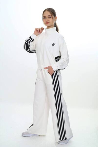 Jannock Girl's 100% Cotton Oversize Bottom & Top Long Sleeve Tracksuit Set-183