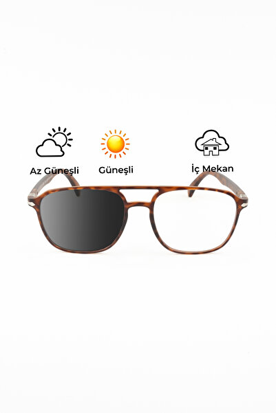 Focus On Pantos Leopard Blue Light Filter Photochromic Screen Glasses