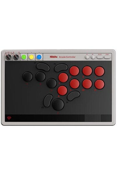 8Bitdo Controler arcade 8BitDo, grey, 2.4G/Bluetooth, compact design
