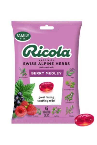 Ricola Famıly Size Made Swıss Alpıne Herbs Berry Medley 45 Wrapped Drops