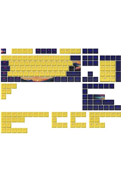 DARK PROJECT - Sunset PBT - ANSI & ISO Keyboard Buttons