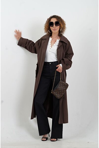Zelish My Sister Kahve Kuşaklı Trençkot